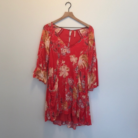 Free People Eyes on You Floral Dress in Poppy - Picture 5 of 10